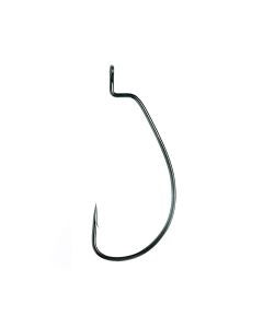 Eagle Claw Lazer Worm Hook Wide Gap PBlack 6ct Size 2-0