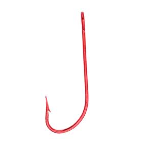 Eagle Claw Trailer Hook w-tube Red 6ct Size 1-0