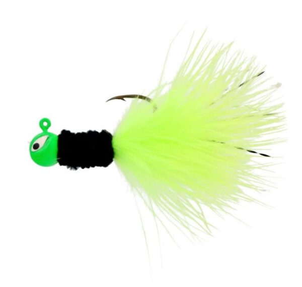 Eagle Claw Crappie Jig Maribou 1-16 Black-Chart 6ct