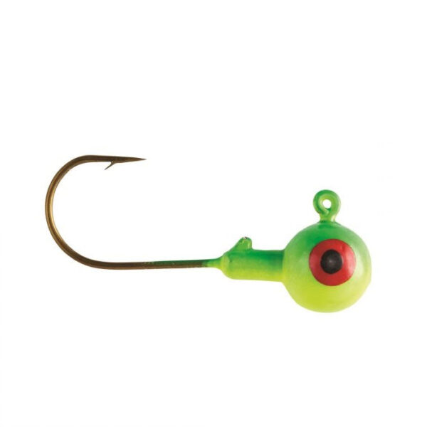 Eagle Claw Ball Jig Head 1-16 10ct Lime-Chart