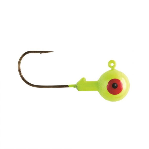 Eagle Claw Ball Jig Head 1-16 10ct Chartreuse