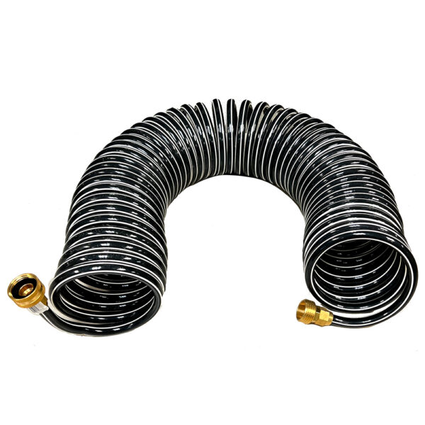 Trident Marine Coiled Wash Down Hose w-Brass Fittings - 50'