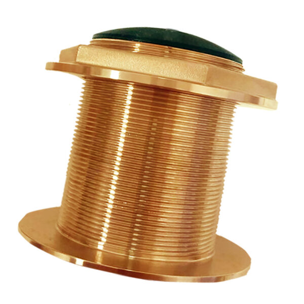 SI-TEX Bronze Low-Profile Thru-Hull Medium-Frequency CHIRP Transducer - 1kW, 18 Tilt, 85-135kHz