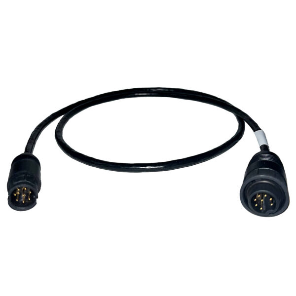 Echonautics 1M Adapter Cable w-Male 8-Pin Black Box Connector f-Echonautics 300W, 600W & 1kW Transducers