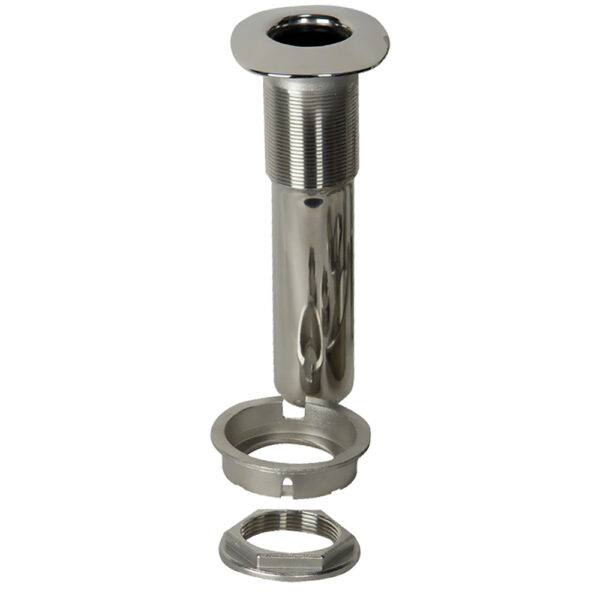 C.E. Smith 80 Series Screwless Flush Mount Rod Holder - 0 Degree - Stainless Steel - Swivel Bottom - Black Liner