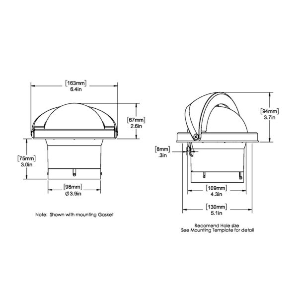 Ritchie SS-2000 SuperSport Compass - Flush Mount - Black - Image 2