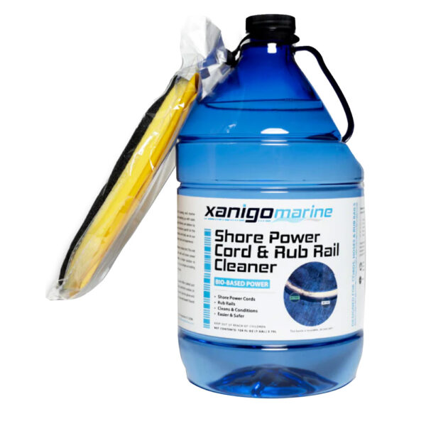 Xanigo Marine Shore Power Cord & Rub Rail Cleaner w-Glove - 1 Gallon