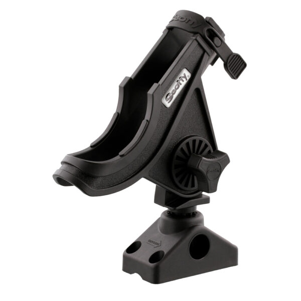 Scotty 280 Bait Caster-Spinning Rod Holder w-241 Deck-Side Mount - Black - Image 2