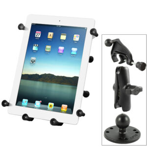 RAM Mount Universal X-Grip III Large Tablet Holder – Fits New iPad – Includes Yoke Mount