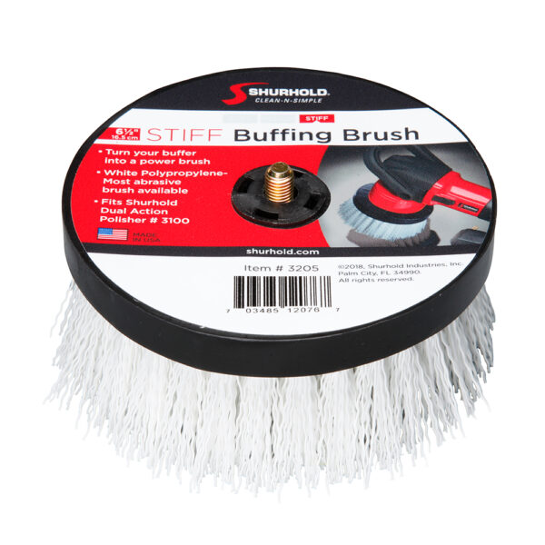 Shurhold 6-" Stiff Brush f-Dual Action Polisher