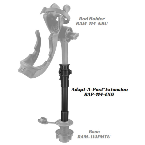 RAM Mount Adapt-A-Post 9" Extension Pole - Image 3