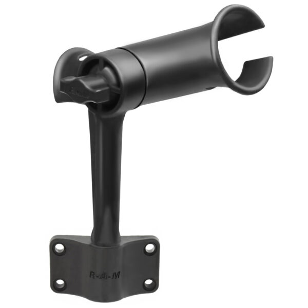 RAM Mount RAM Tube Jr. Fishing Rod Holder w-Standard 6" Length Post Spline & Bulkhead Mounting Base