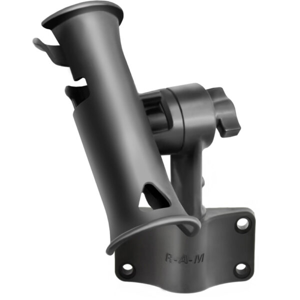 RAM Mount RAM Tube Jr. Fishing Rod Holder w-Short 4" Length Post Spline & Bulkhead Mounting Base - Image 2