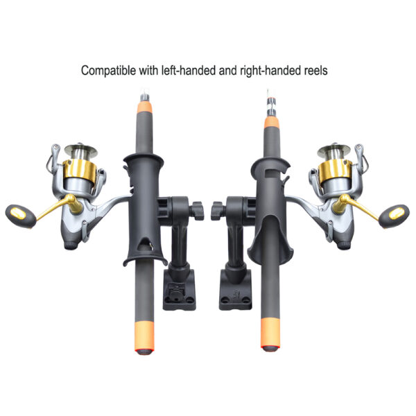 RAM Mount RAM Tube Jr. Fishing Rod Holder, Standard 4" Length Post Spline & Combo Bulkhead-Flat Surface Base w-Plunger - Image 3