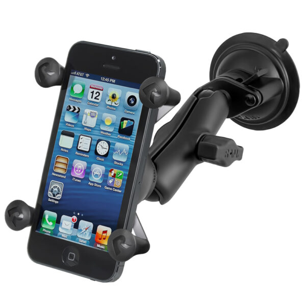 RAM Mount Twist Lock Suction Cup Mount w-Universal X-Grip Cell Phone Holder