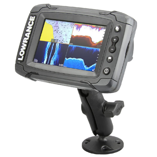 RAM Mount 1" Ball "Light Use" Composite Mount f-Lowrance Elite-4 & Mark-4 Series Fishfinders - Image 3