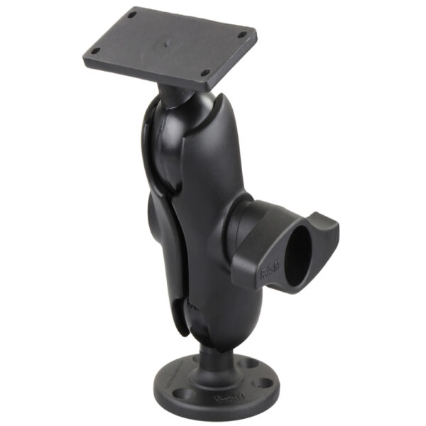 RAM Mount 2.25" Ball Mount w-3.68" Round Base & 2" x 5" Rectangular Base f-Humminbird HELIX 9, 10 & 12