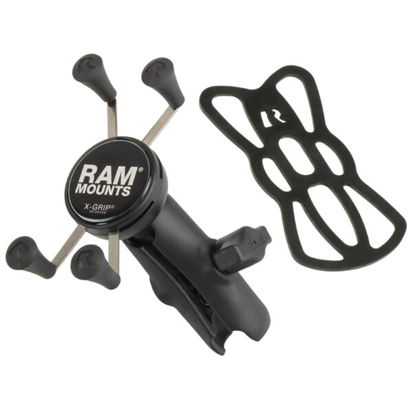 RAM Mount Universal X-Grip Cell Phone Cradle w-Double Socket Arm