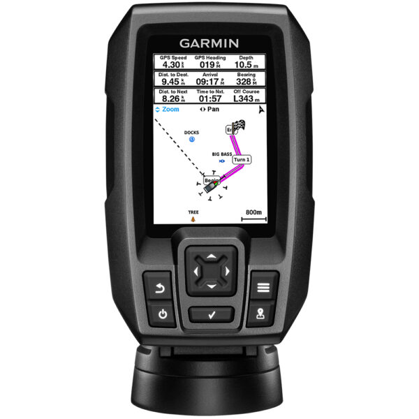 Garmin STRIKER 4 Fishfinder Worldwide Version w-77-200kHz - 4-Pin Transducer w-Transom & Trolling Motor Mounts