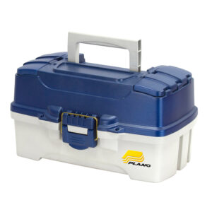 Plano 2-Tray Tackle Box w-Duel Top Access – Blue Metallic-Off White