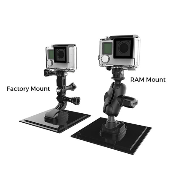 RAM Mount RAM 1" Ball Adapter for GoPro Bases with Short Arm and Action Camera Adapter - Image 3