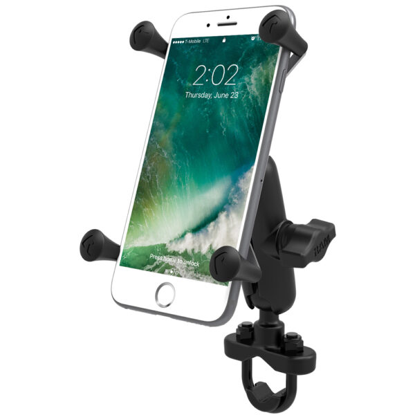 RAM Mount Handlebar Rail Mount w-Zinc Coated U-Bolt Base  Large Phone-Phablet Cradle - Image 3