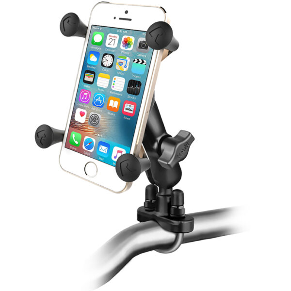 RAM Mount Handlebar Rail Mount w-Zinc Coated U-Bolt Base and Universal X-Grip Cell-iPhone Cradle - Image 2