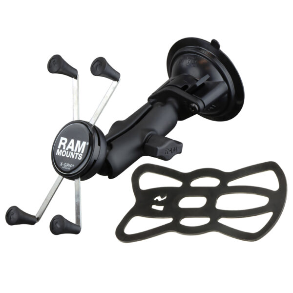 RAM Mount Twist-Lock Suction Cup Mount w-Universal X-Grip Large Phone-Phablet Cradle