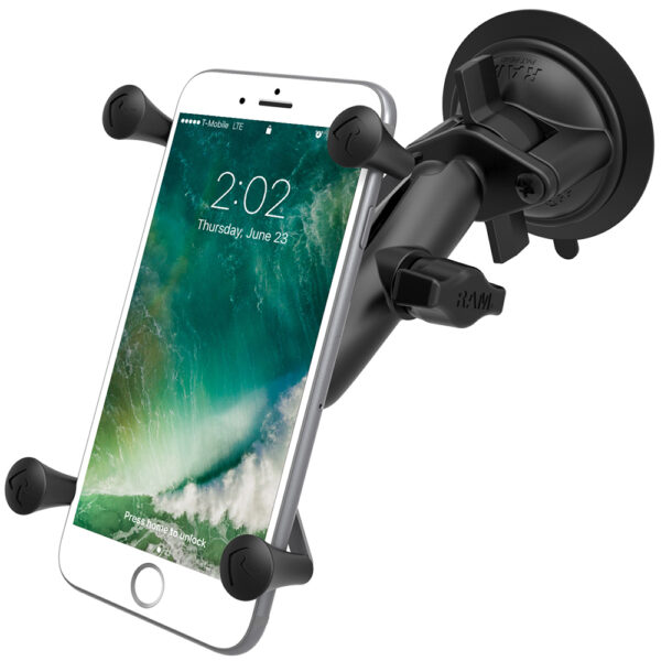 RAM Mount Twist-Lock Suction Cup Mount w-Universal X-Grip Large Phone-Phablet Cradle - Image 3