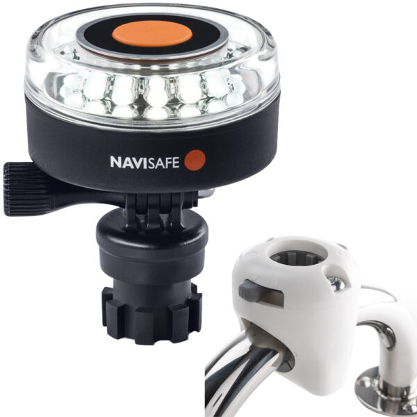 Navisafe Navilight 360 2NM White w-Navimount Base & Rail Mount - White