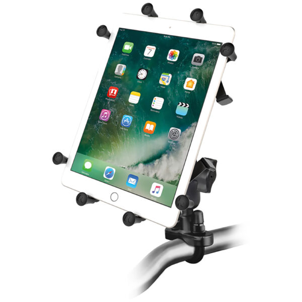 RAM Mount Handlebar Rail Mount w-Zinc Coated U-Bolt Base  Cradle for 10" Large Tablets - Image 2