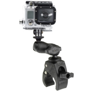 RAM Mount Small Tough-Claw Base w-Short Double Socket Arm -Action Camera Mount