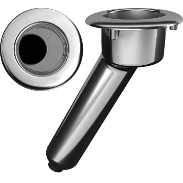 Mate Series Elite Screwless Stainless Steel 30 Rod & Cup Holder - Drain - Round Top