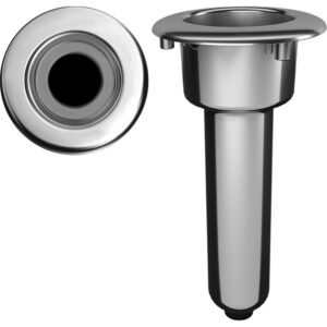 Mate Series Elite Screwless Stainless Steel 0 Rod & Cup Holder – Drain – Round Top