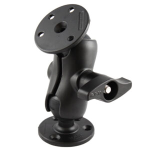 RAM Mount D Size 2.25″ Ball Mount w-2 qty 3.68″ Round Plates & Short Length Double Socket Arm