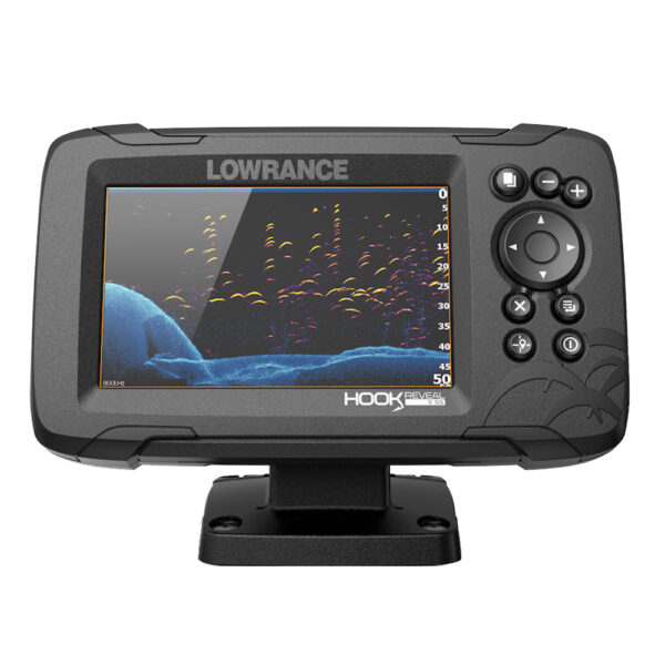 Lowrance HOOK Reveal 5 Chartplotter-Fishfinder w-SplitShot Transom Mount Transducer & US Inland Charts