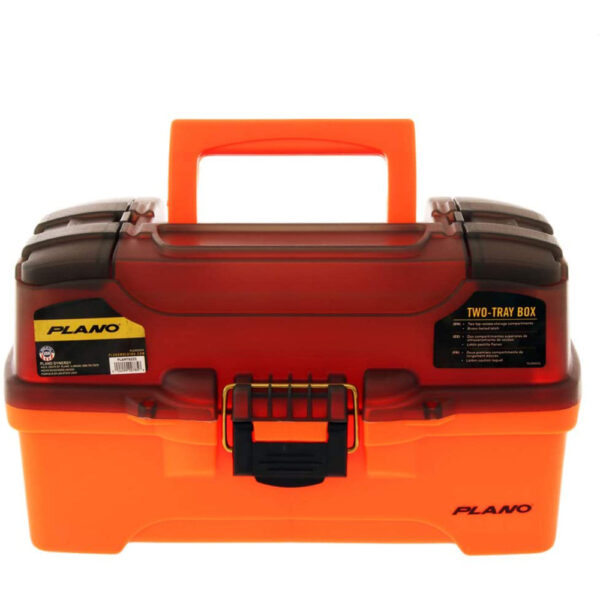 Plano 2-Tray Tackle Box w-Dual Top Access - Smoke & Bright Orange - Image 2