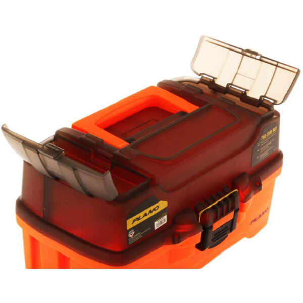 Plano 2-Tray Tackle Box w-Dual Top Access - Smoke & Bright Orange - Image 3