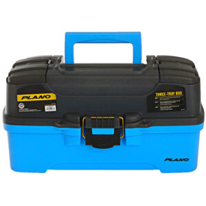 Plano 3-Tray Tackle Box w-Dual Top Access – Smoke & Bright Blue