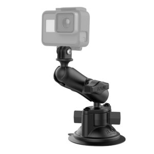 RAM Mount RAM Twist-Lock Suction Cup Mount w-Universal Action Camera Adapter