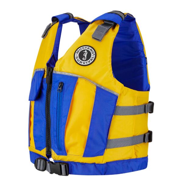 Mustang Youth Reflex Foam Vest - Yellow-Royal Blue