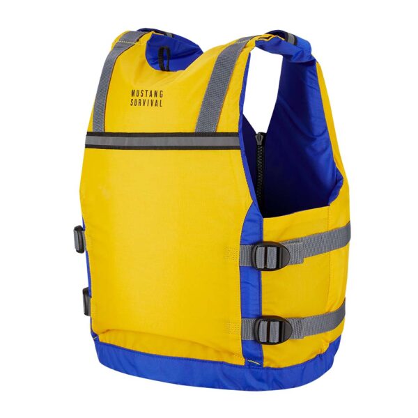 Mustang Youth Reflex Foam Vest - Yellow-Royal Blue - Image 3