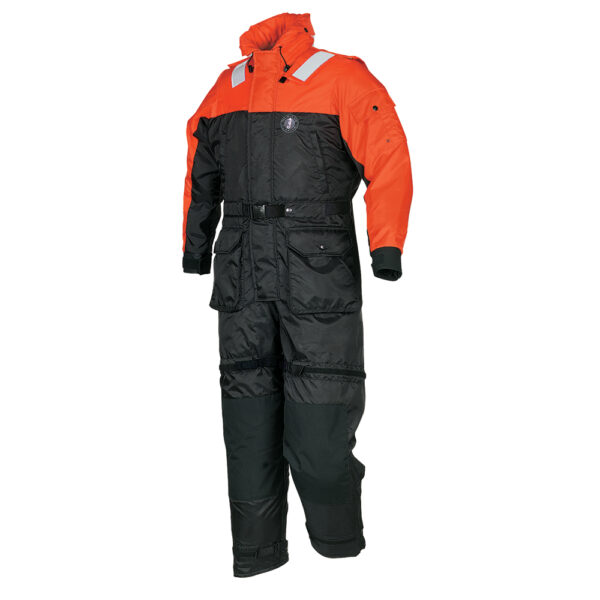 Mustang Deluxe Anti-Exposure Coverall & Work Suit - Orange-Black - Large