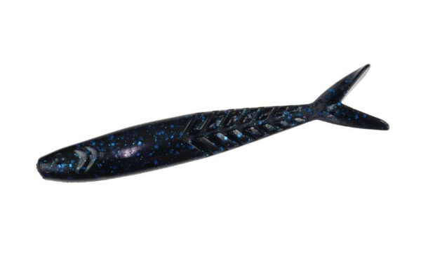 Zoom Shimmer Shad 4.25in 5pk Black-Blue