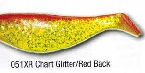 Luckie Strike Shad Minnow MC 5″ 50ct Chart Glitter-Red Black