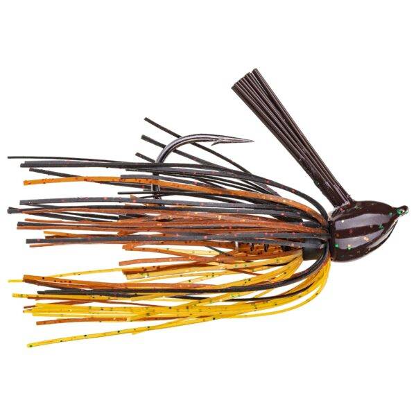 Strike King Hack Attack Fluro Jig 3-4oz Black-Brown-Amber