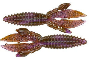 Strike King Rodent 4in 6pk Green Pumpkin Purple Swirl