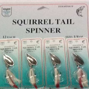 FJ Neil Squirrel Tail Spinners 1-4 White 12-cd