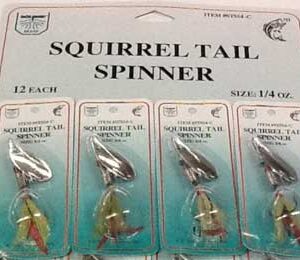 FJ Neil Squirrel Tail Spinners 1-8 Chartreuse 12-cd