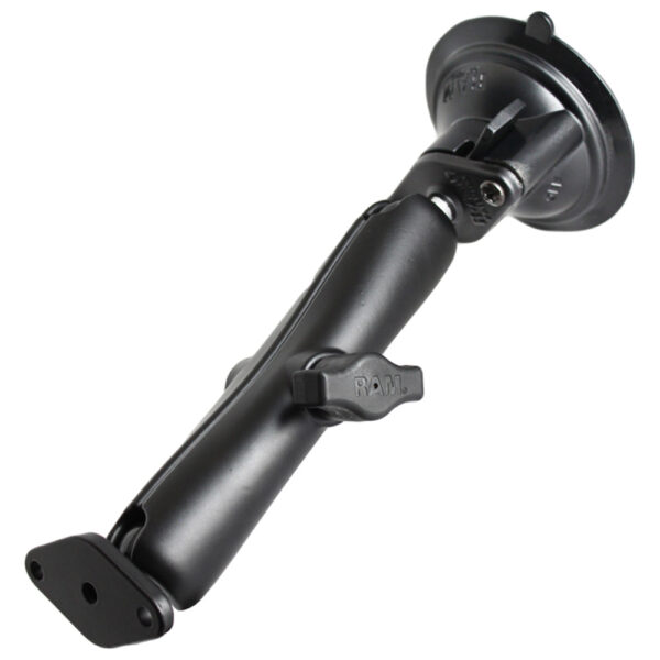 RAM Mount Twist Lock Suction Cup Mount w-Long Double Socket Arm